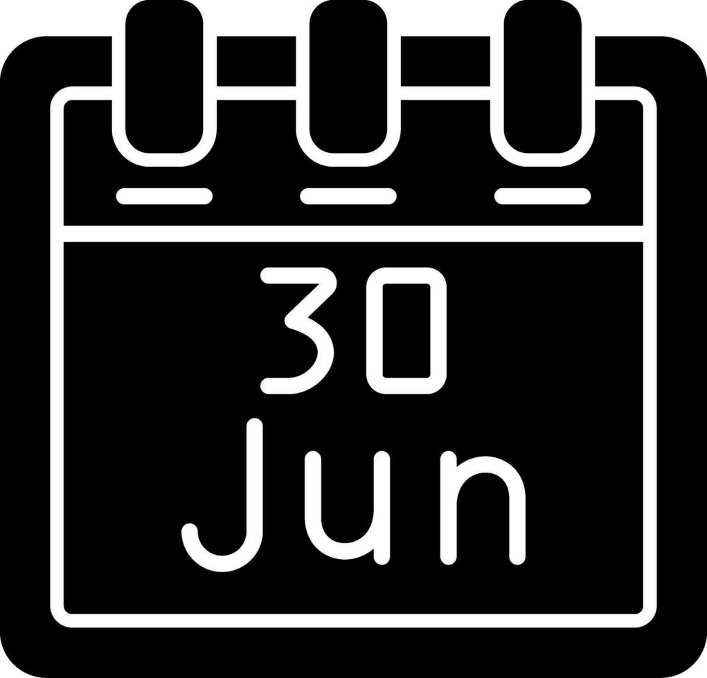 junio 30 vector icono