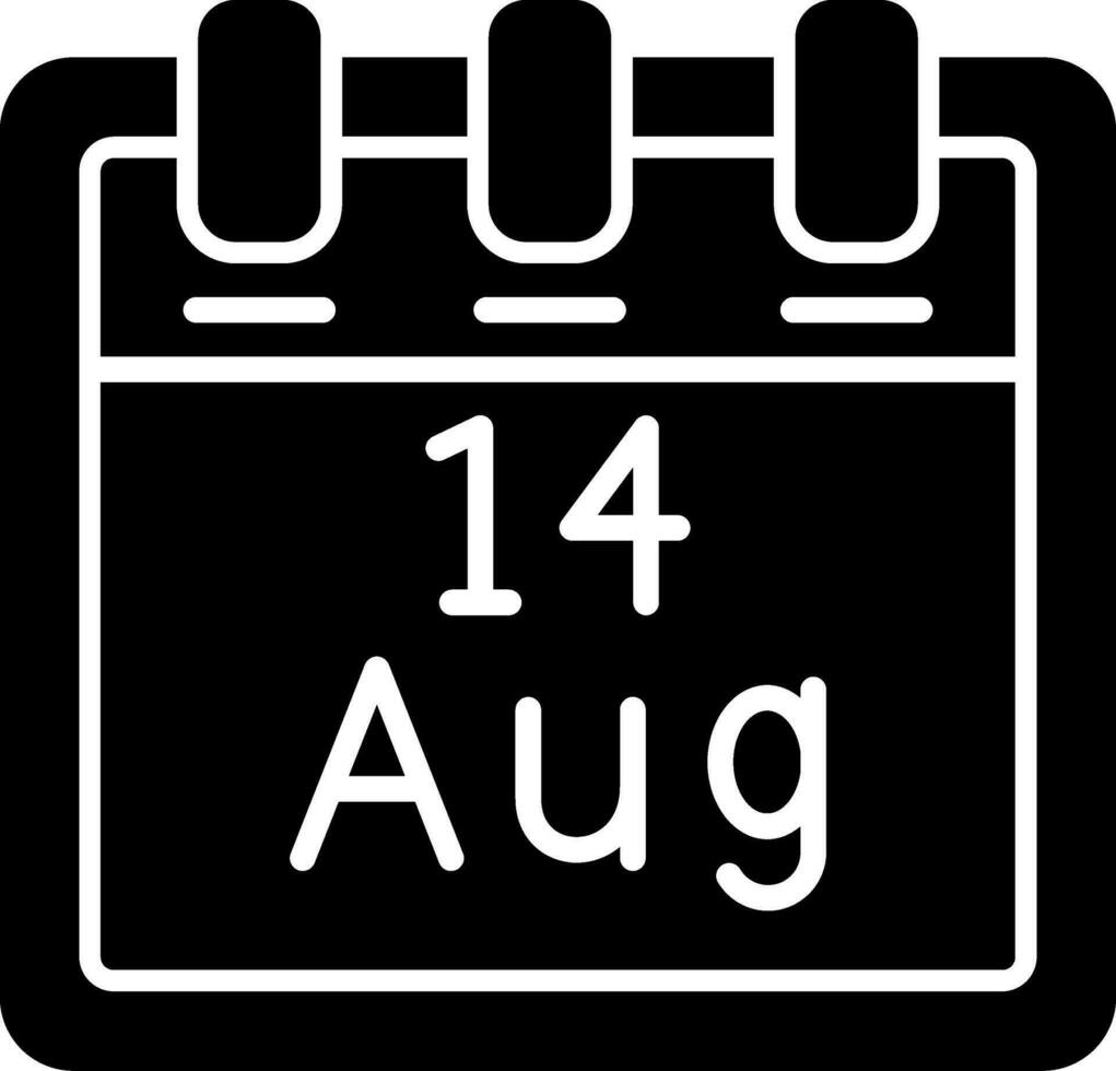 August 14 Vector Icon