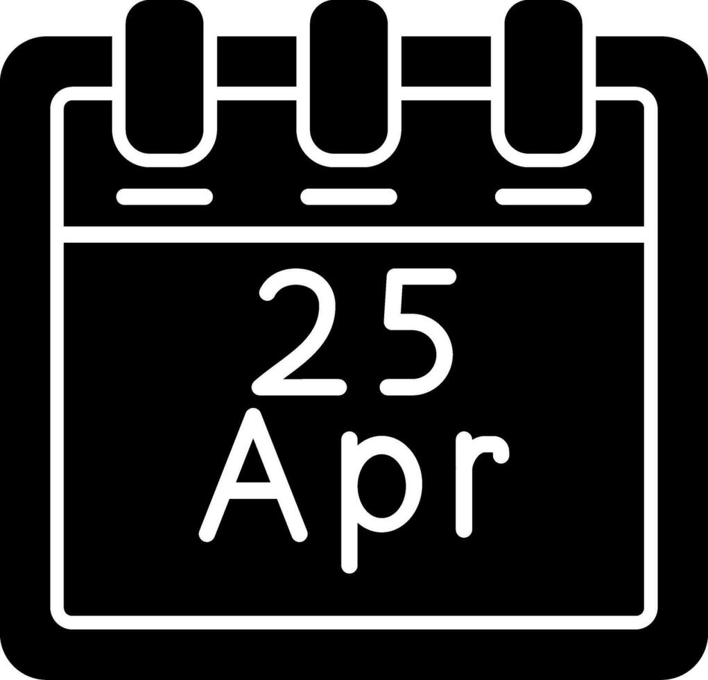 April 25 Vector Icon