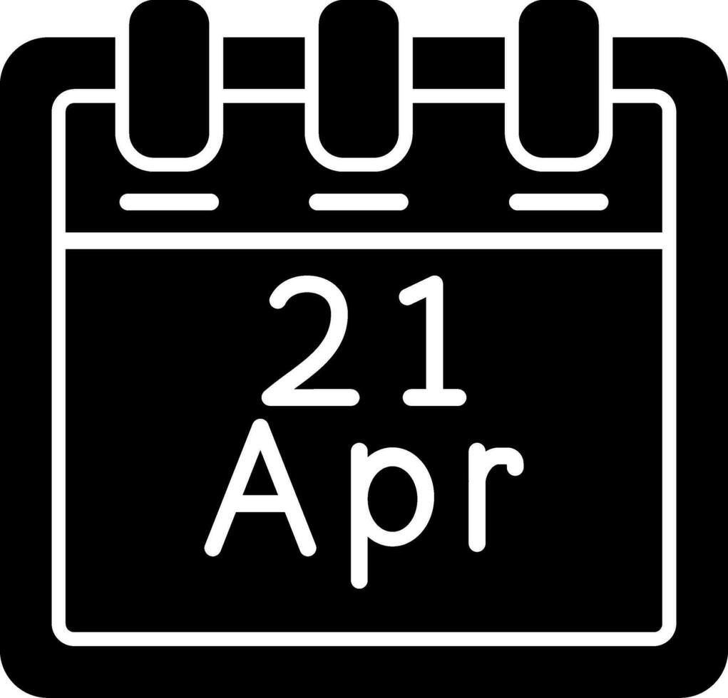 April  21 Vector Icon