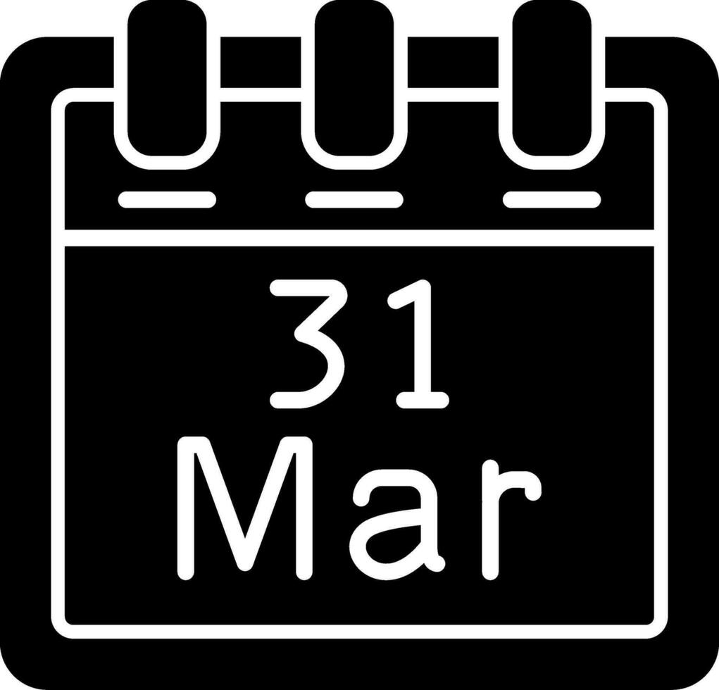 March 31 Vector Icon