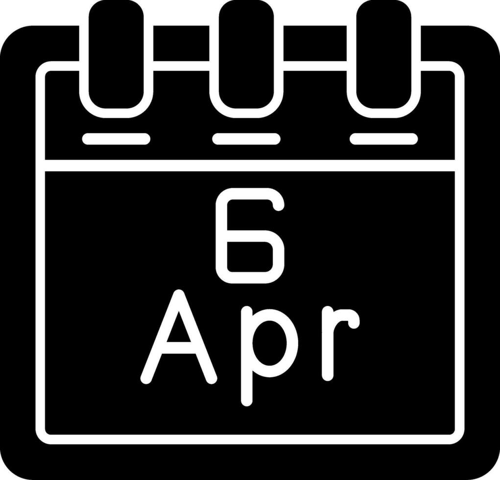 April 6 Vector Icon