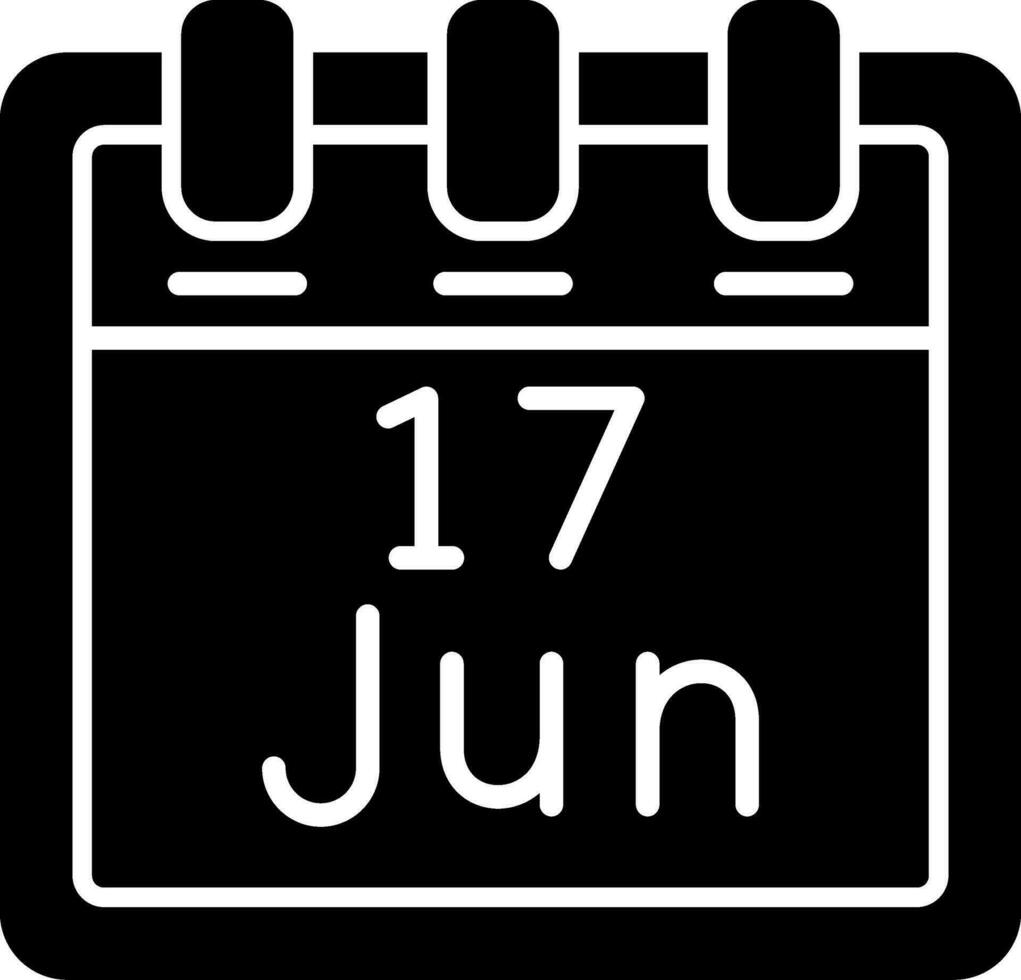 junio 17 vector icono