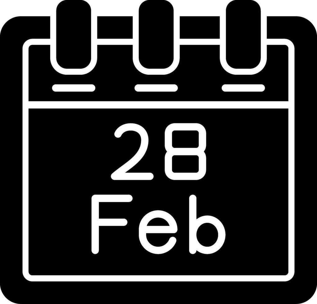 February 28 Vector Icon