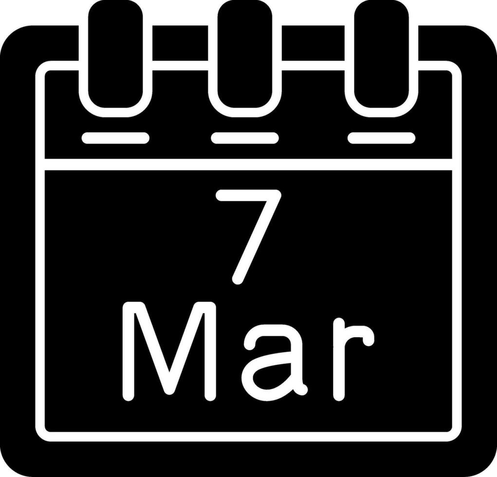 March 7 Vector Icon