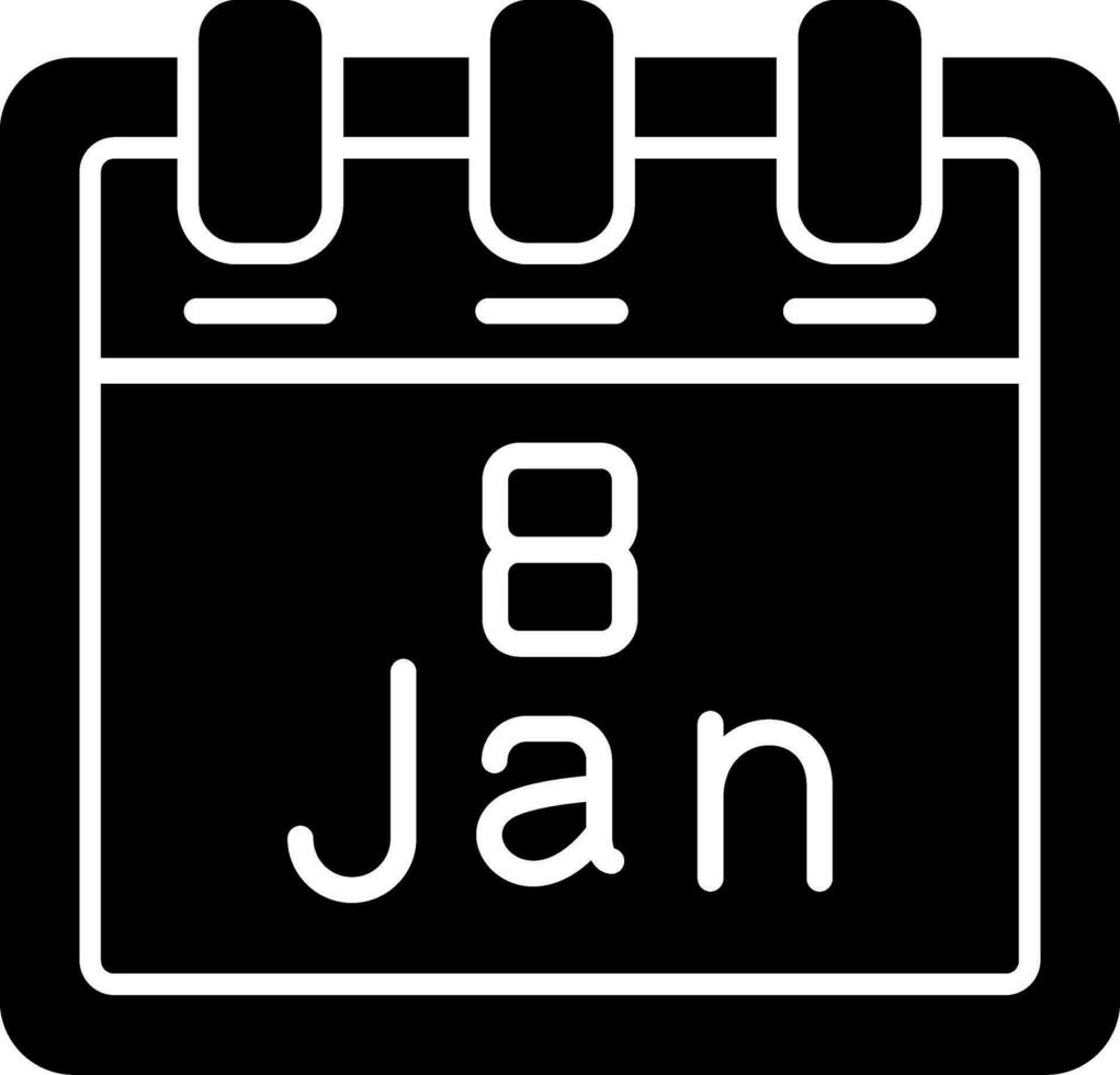 January 8 Vector Icon