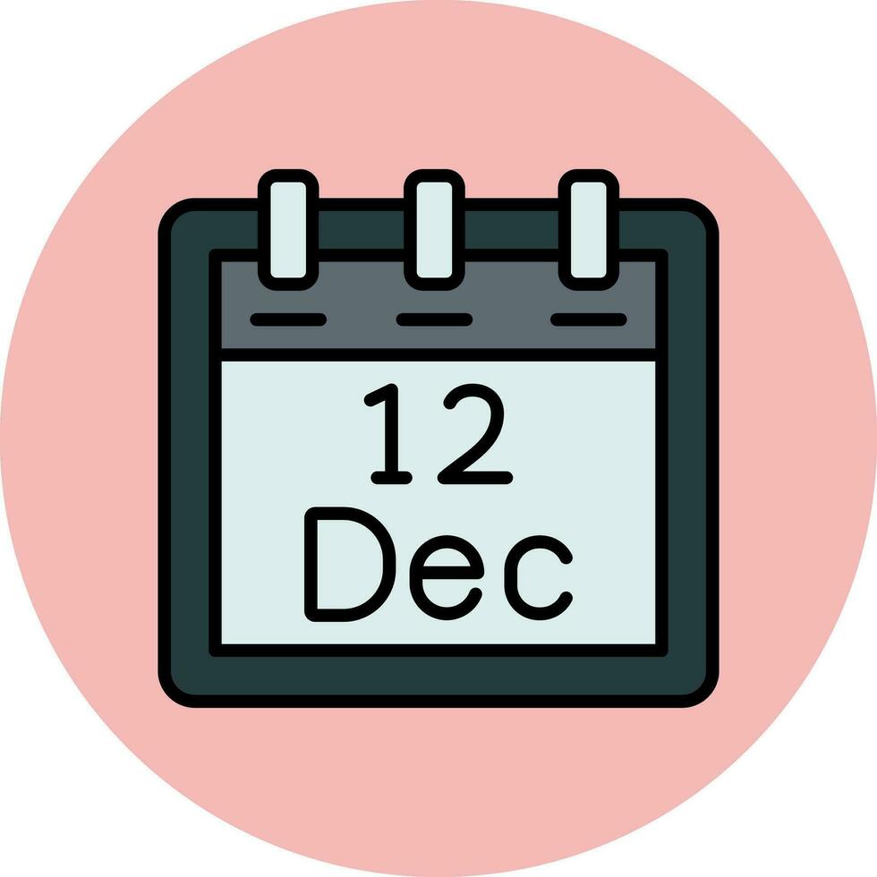 December 12 Vector Icon