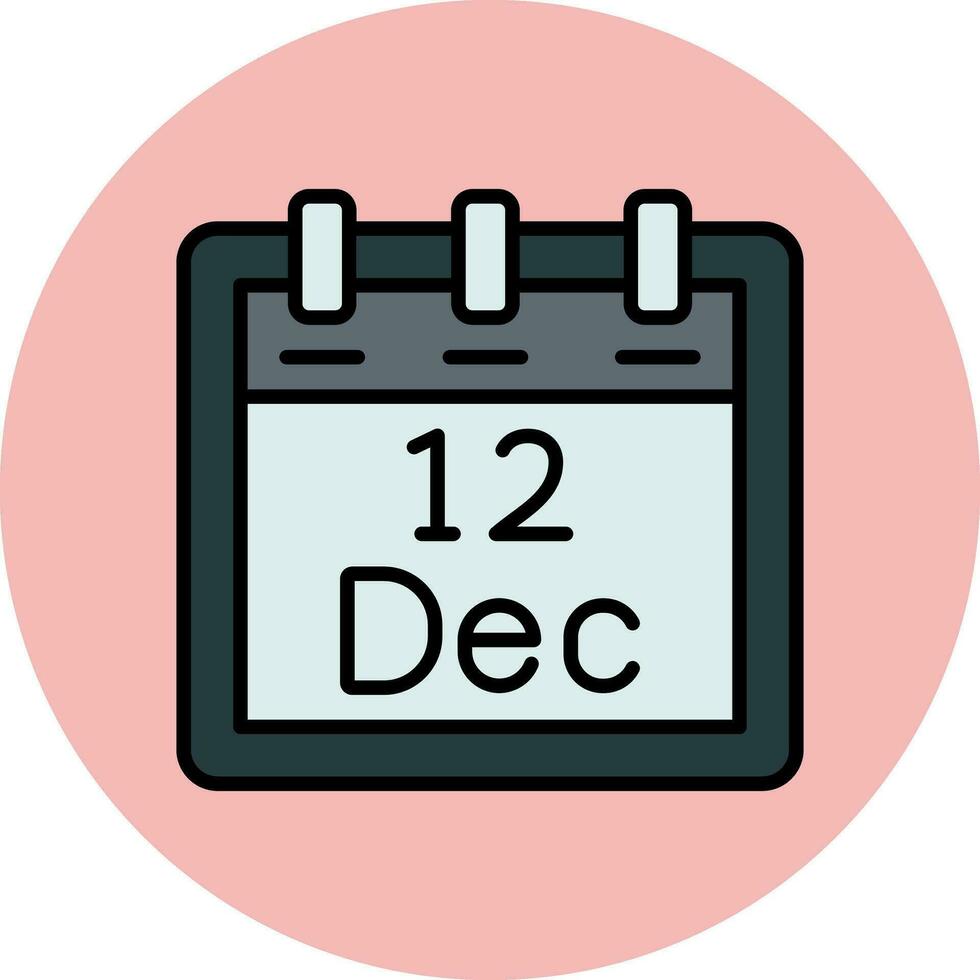 December 12 Vector Icon