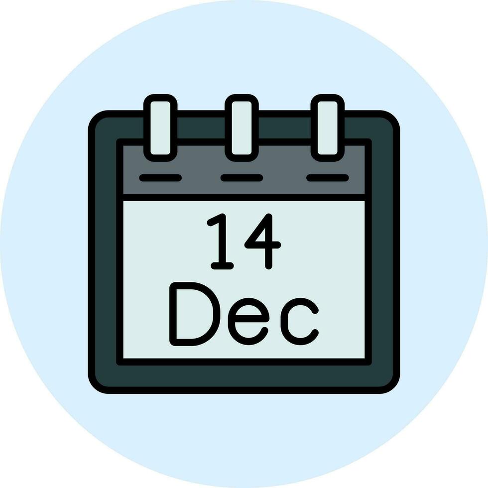 December 14 Vector Icon