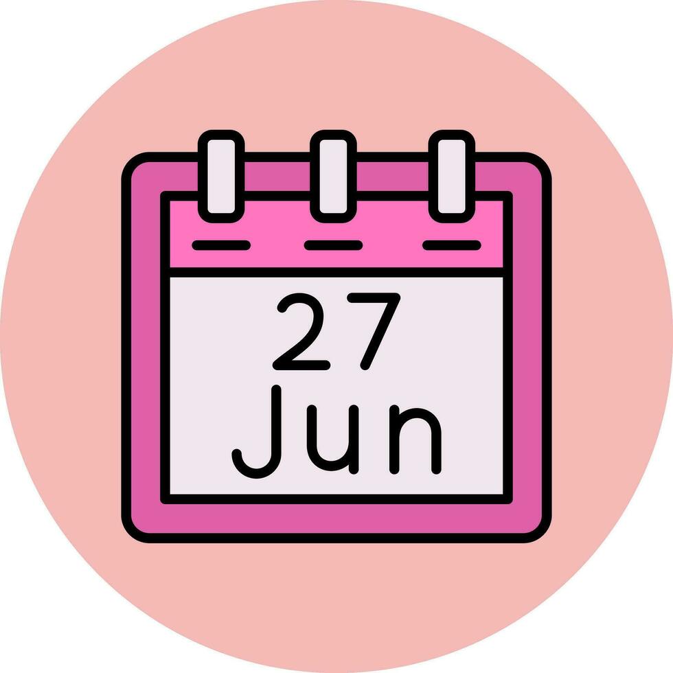 June 27 Vector Icon