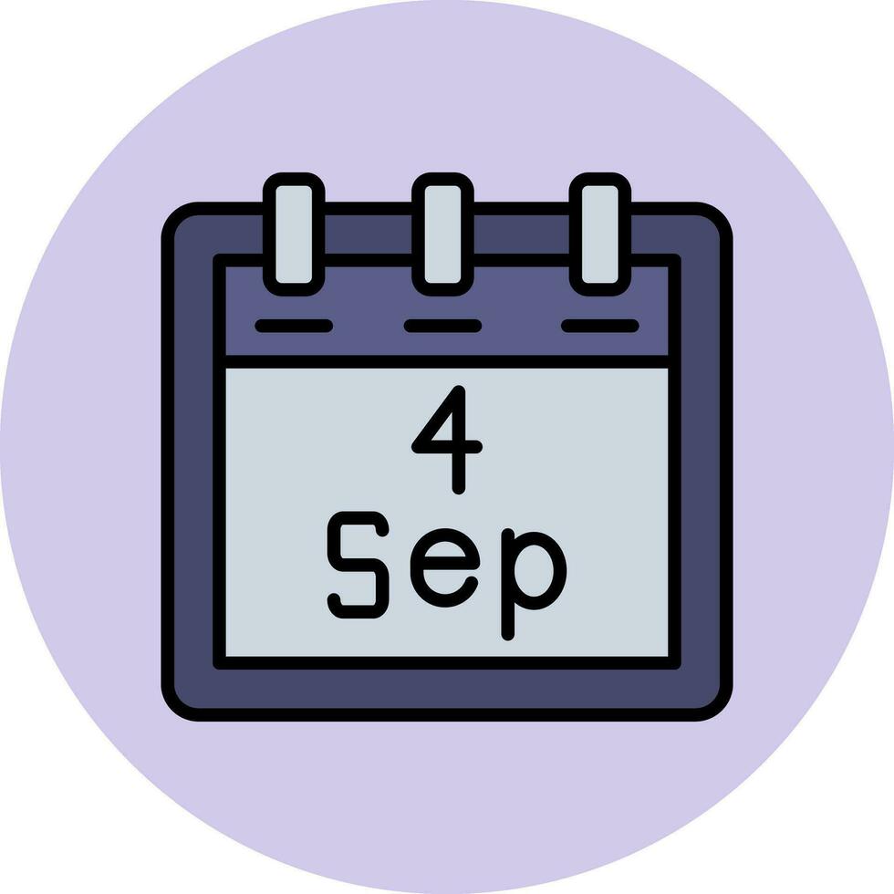 September 4 Vector Icon
