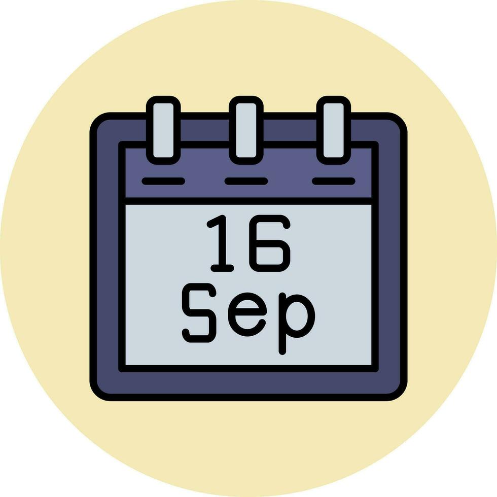 September 16 Vector Icon