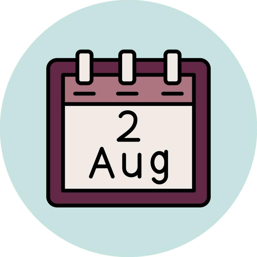 August 2 Vector Icon