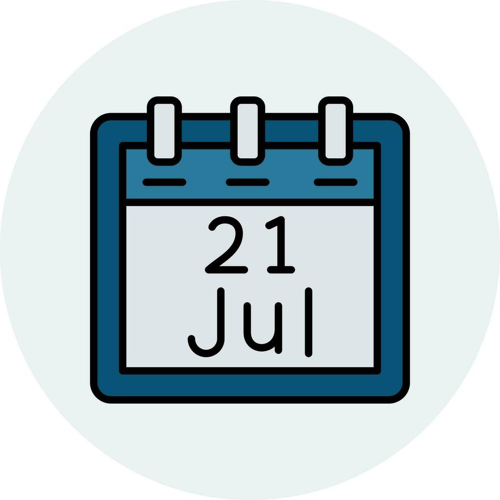 July 21 Vector Icon