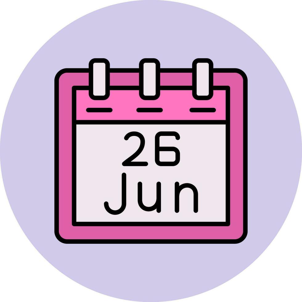 June 26 Vector Icon