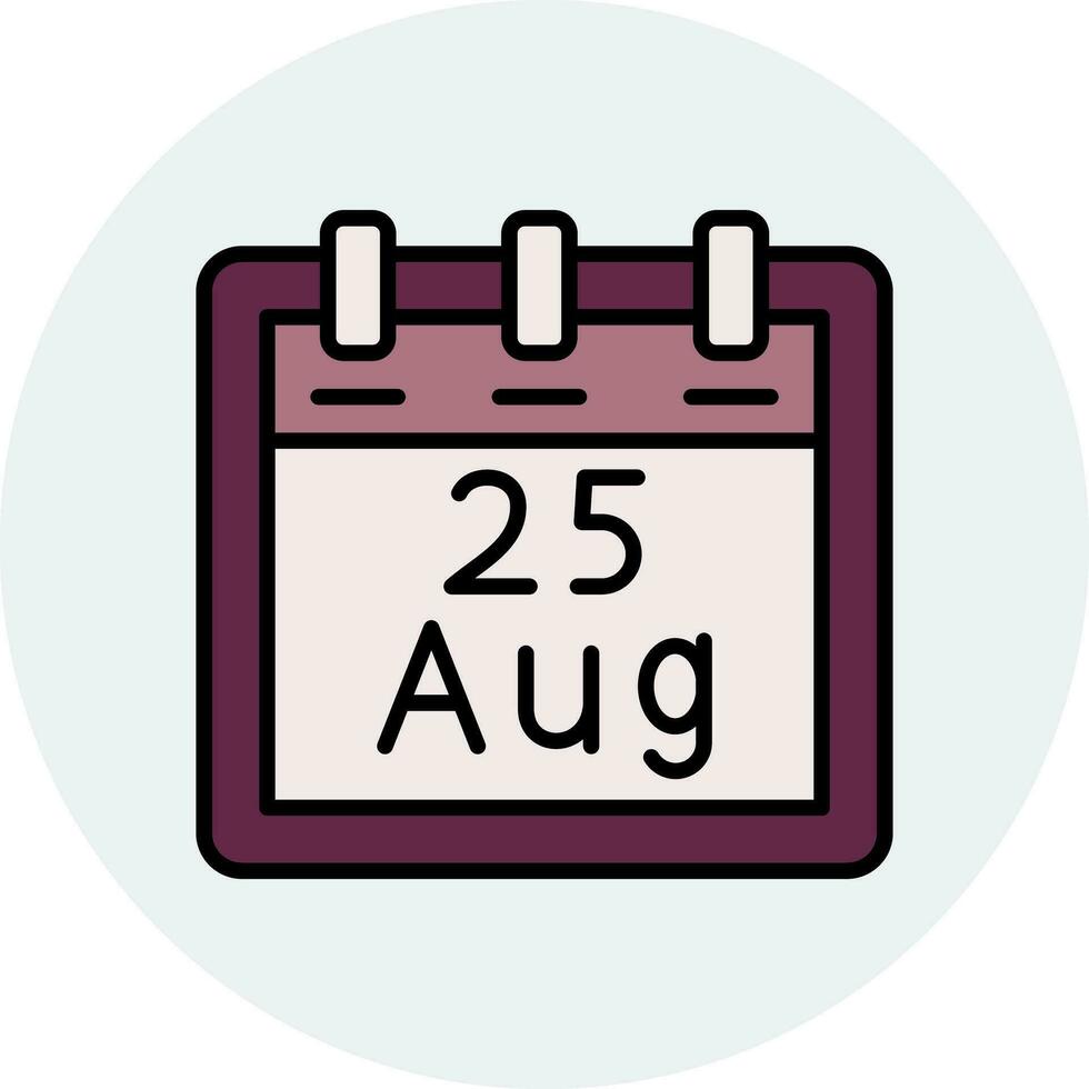 August 25 Vector Icon