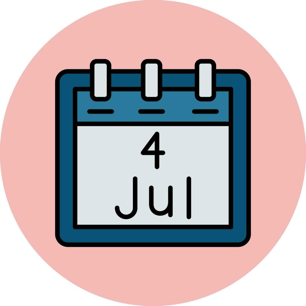 July 4 Vector Icon