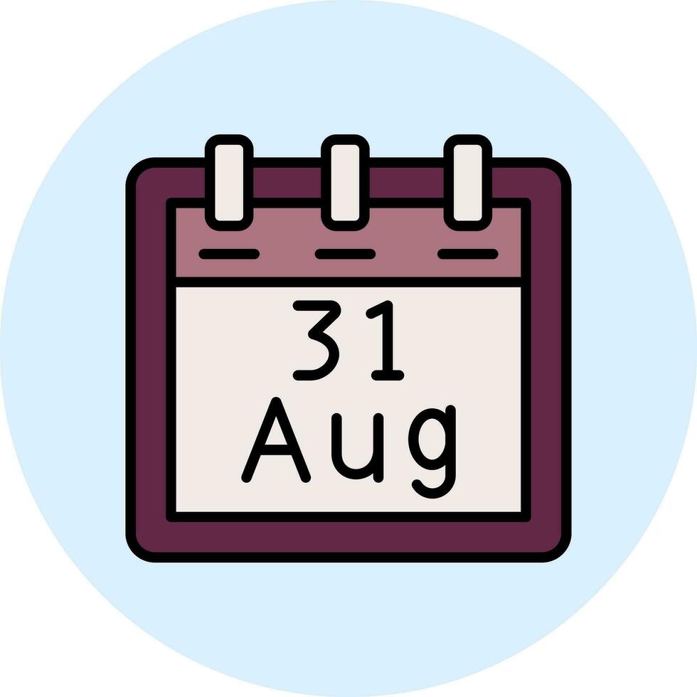 August 31 Vector Icon