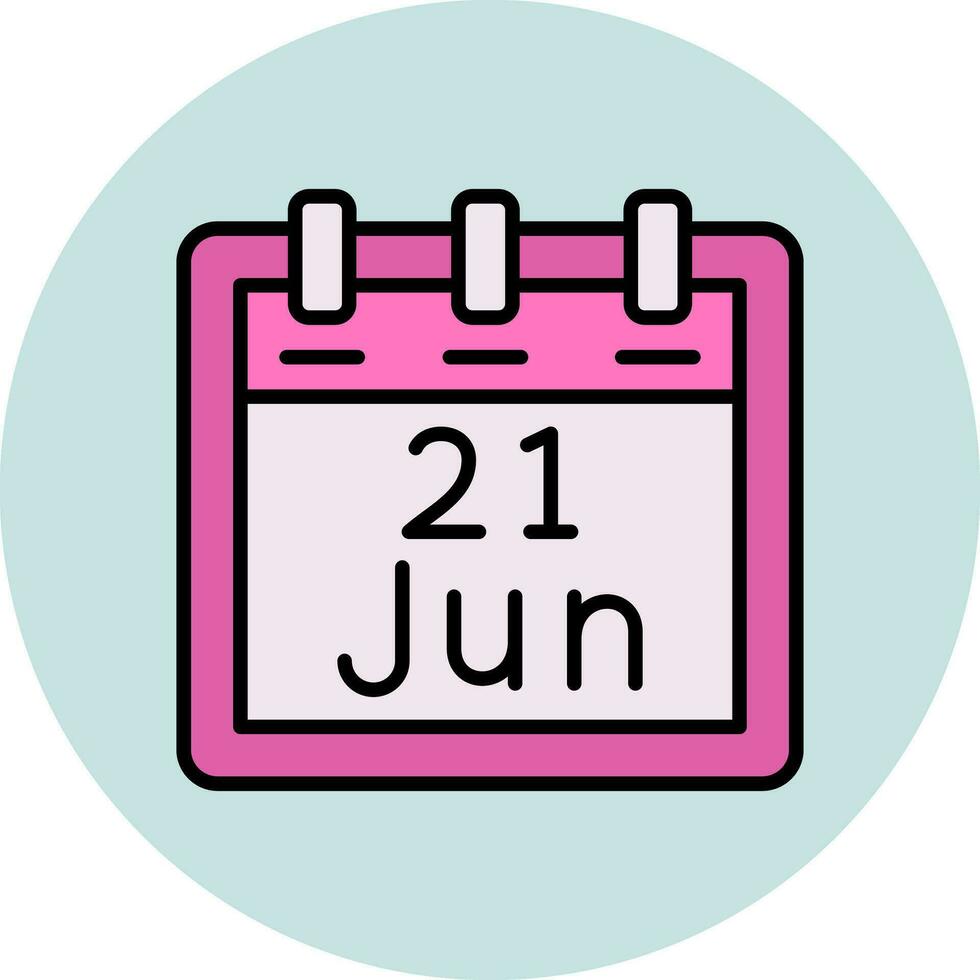 June 21 Vector Icon