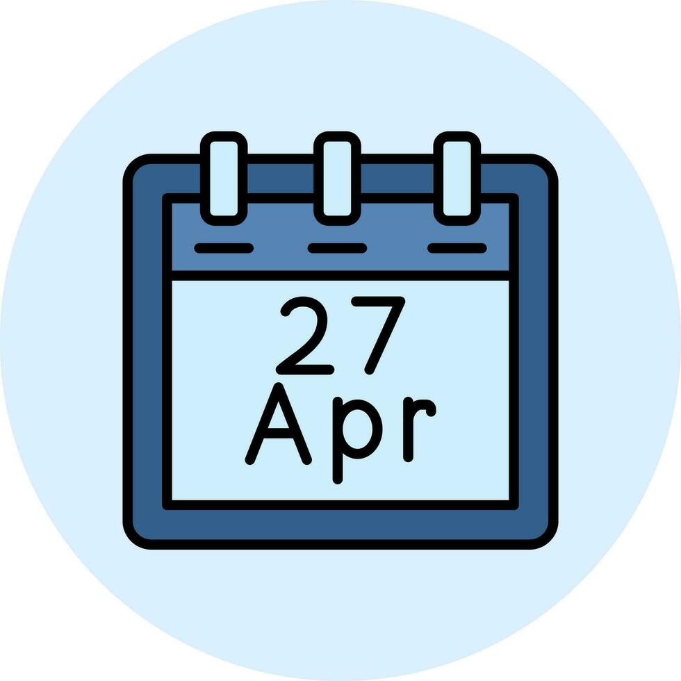 abril 27 vector icono