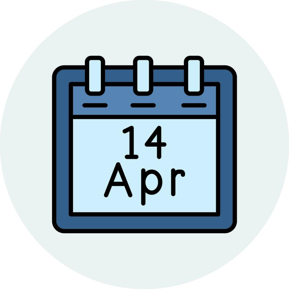 April 14 Vector Icon