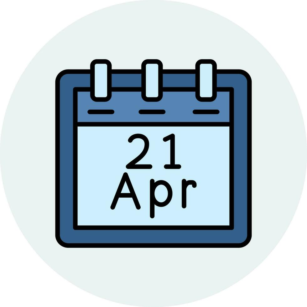 April  21 Vector Icon