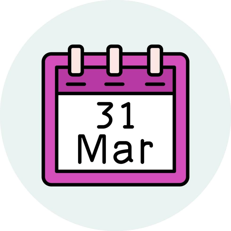 March 31 Vector Icon