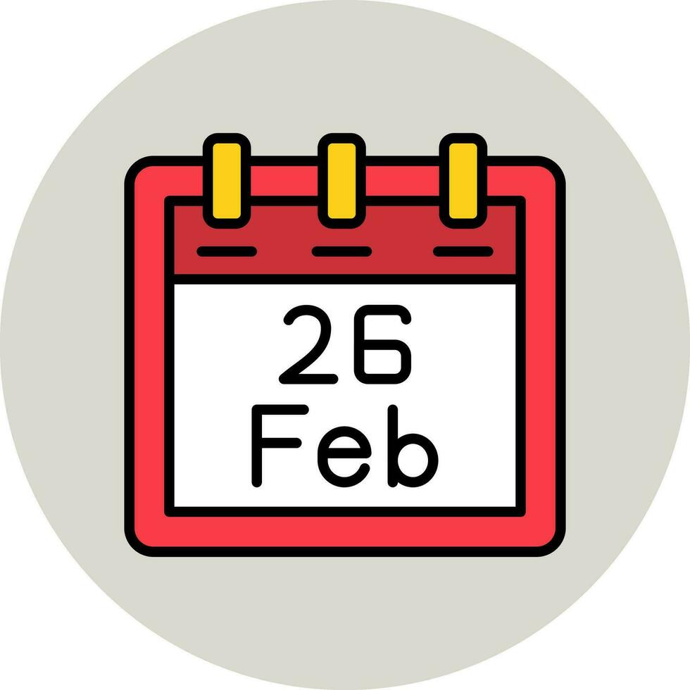 February 26 Vector Icon