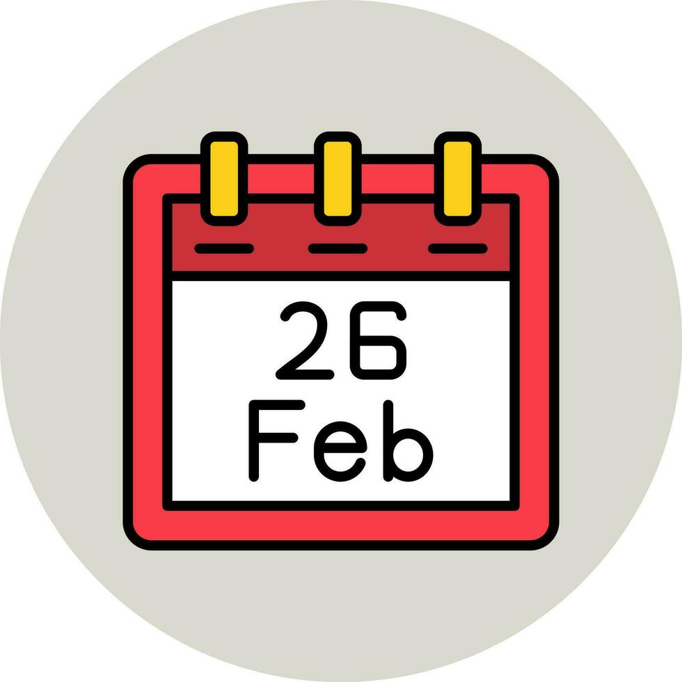 February 26 Vector Icon