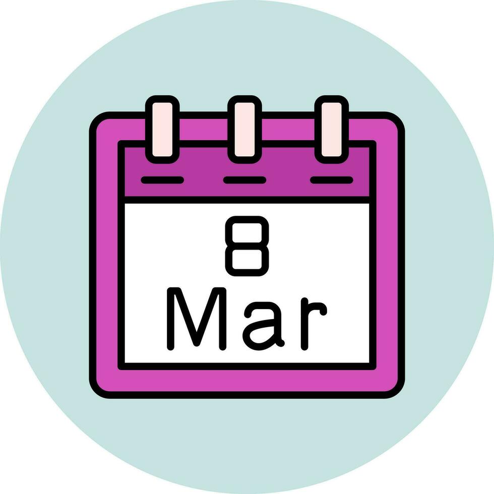 marzo 8 vector icono