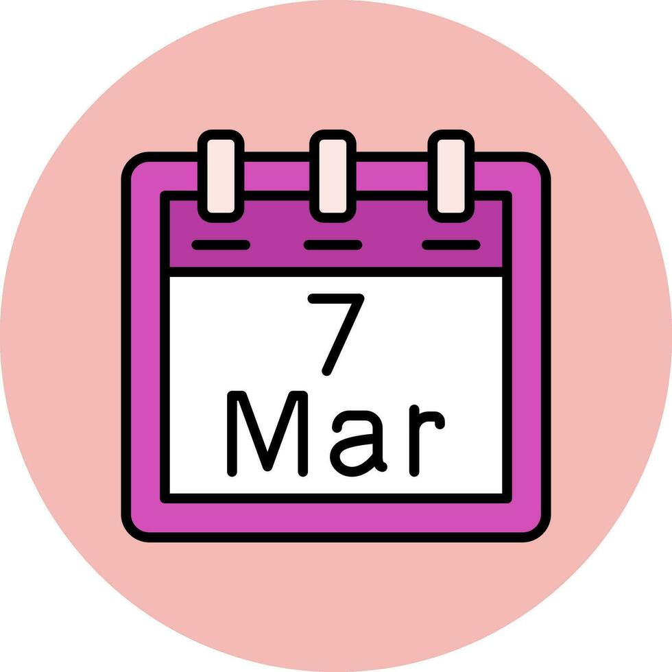 March 7 Vector Icon
