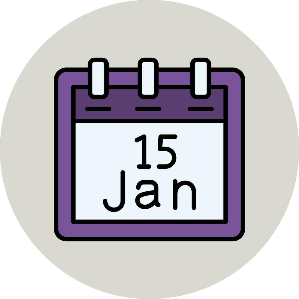 January 15 Vector Icon