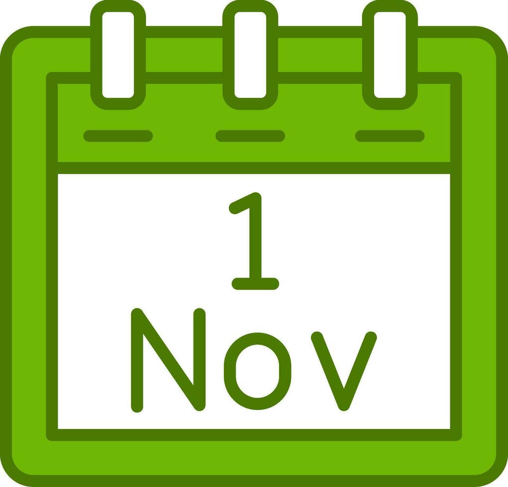 November 1 Vector Icon