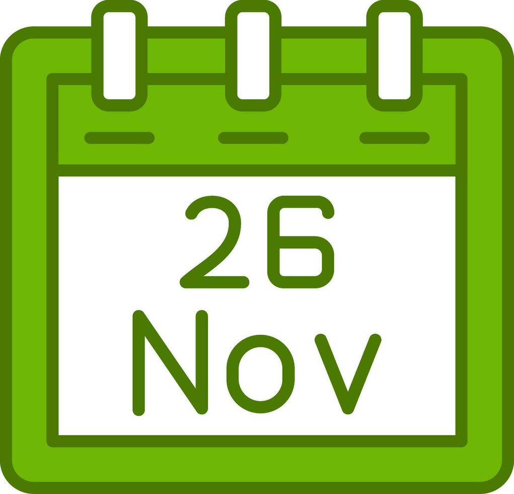 November 26 Vector Icon