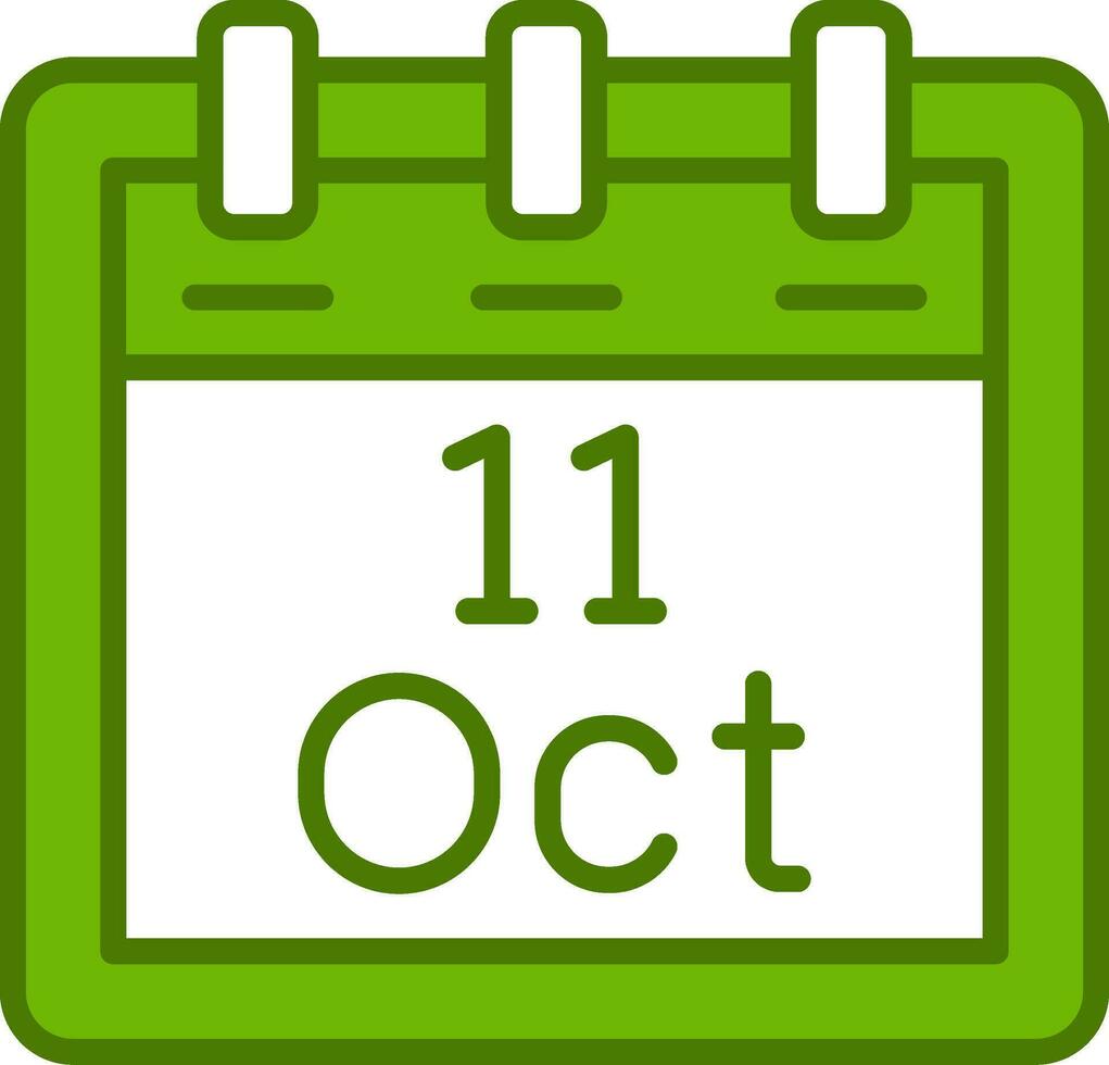 October 11 Vector Icon