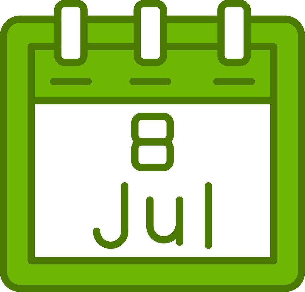 July 8 Vector Icon