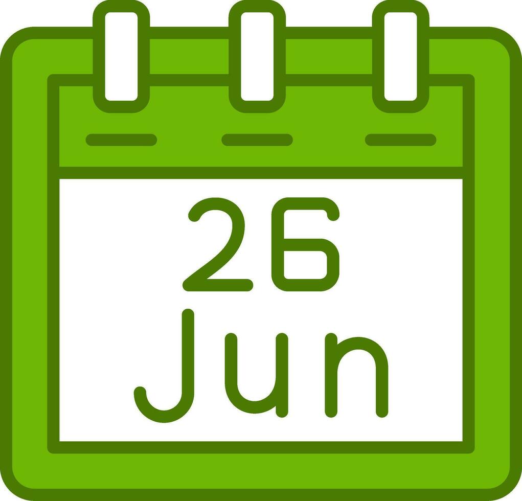 June 26 Vector Icon