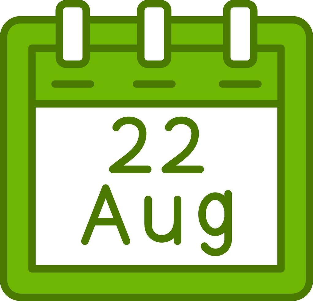 August 22 Vector Icon