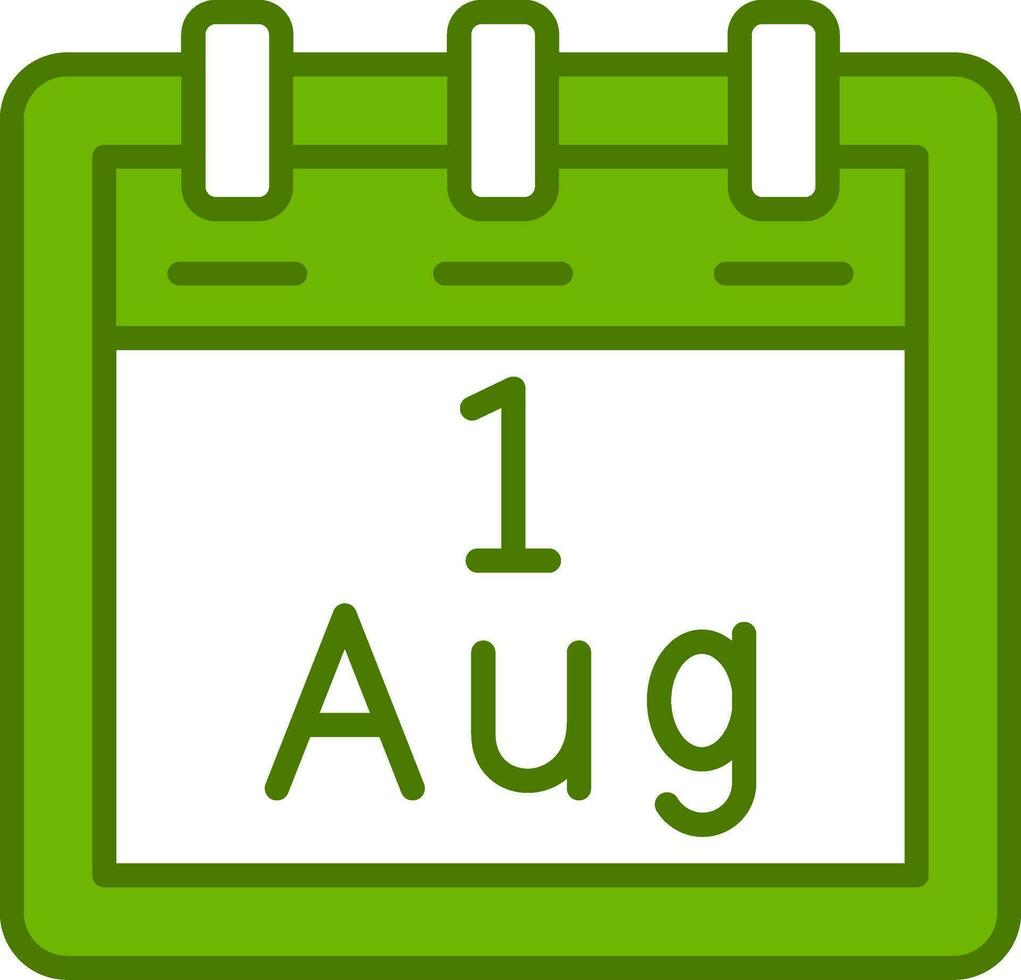 August 1 Vector Icon