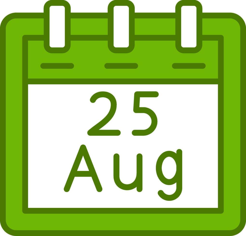 August 25 Vector Icon