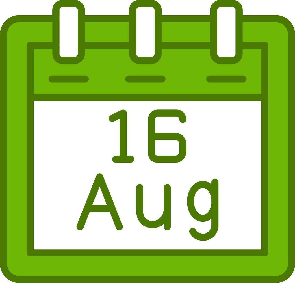August 16 Vector Icon