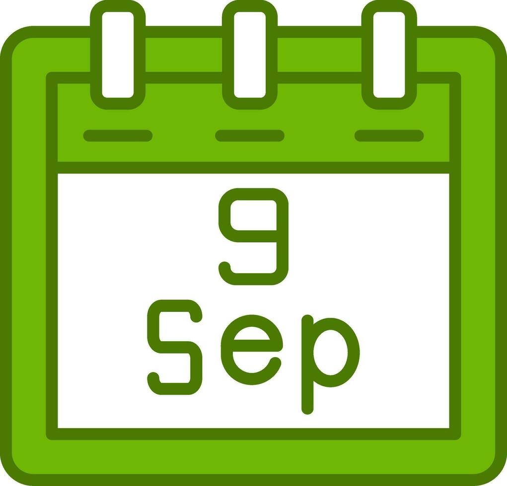 septiembre 9 9 vector icono