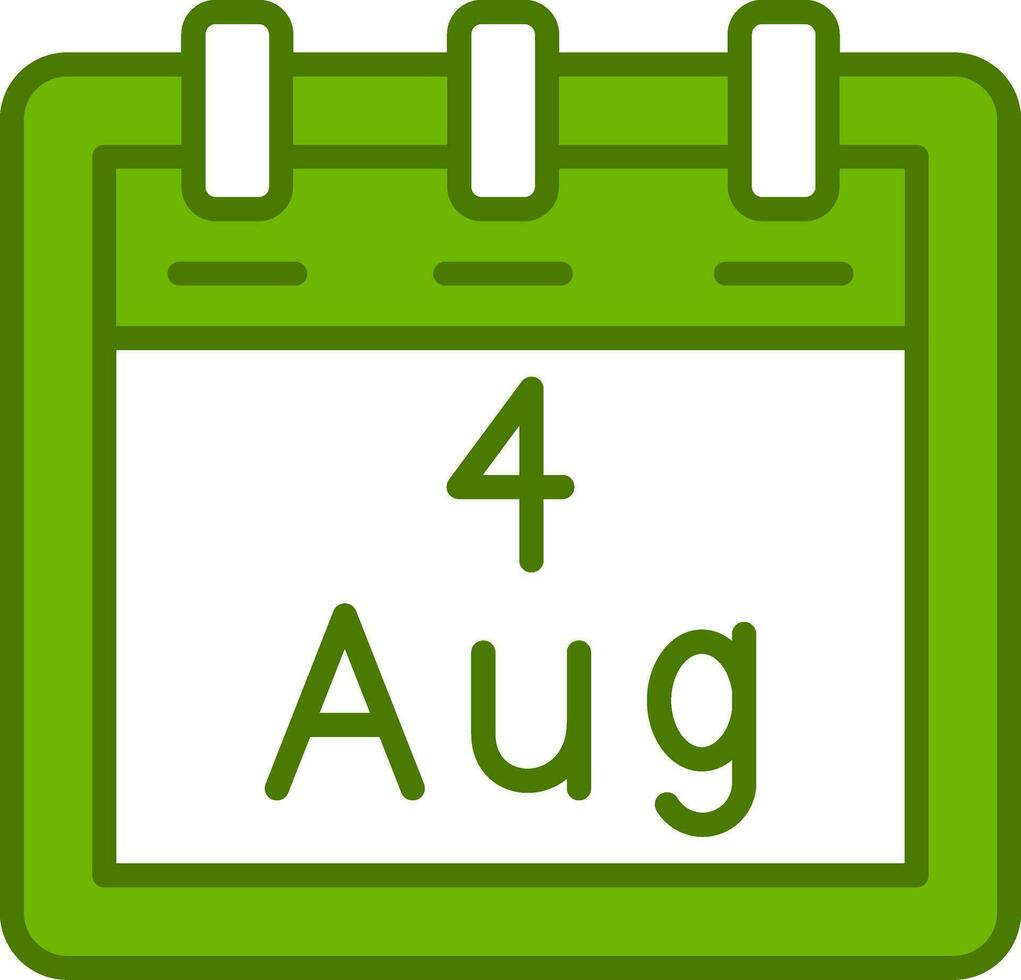 August 4 Vector Icon