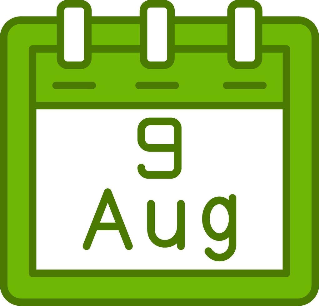 August 9 Vector Icon