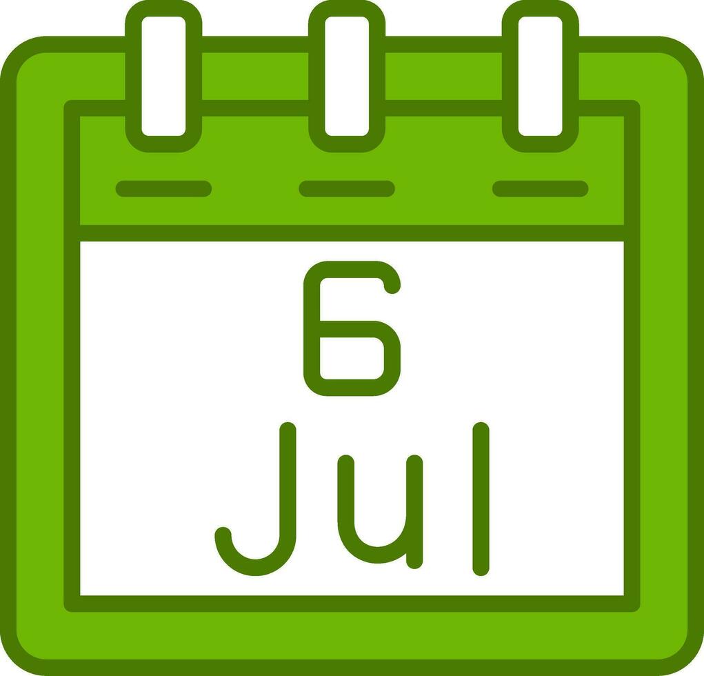 July 6 Vector Icon