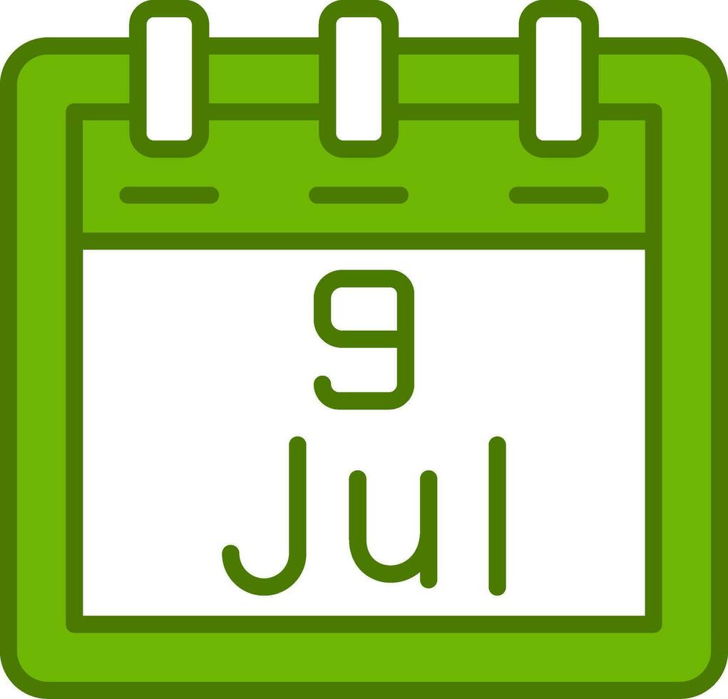 July 9 Vector Icon