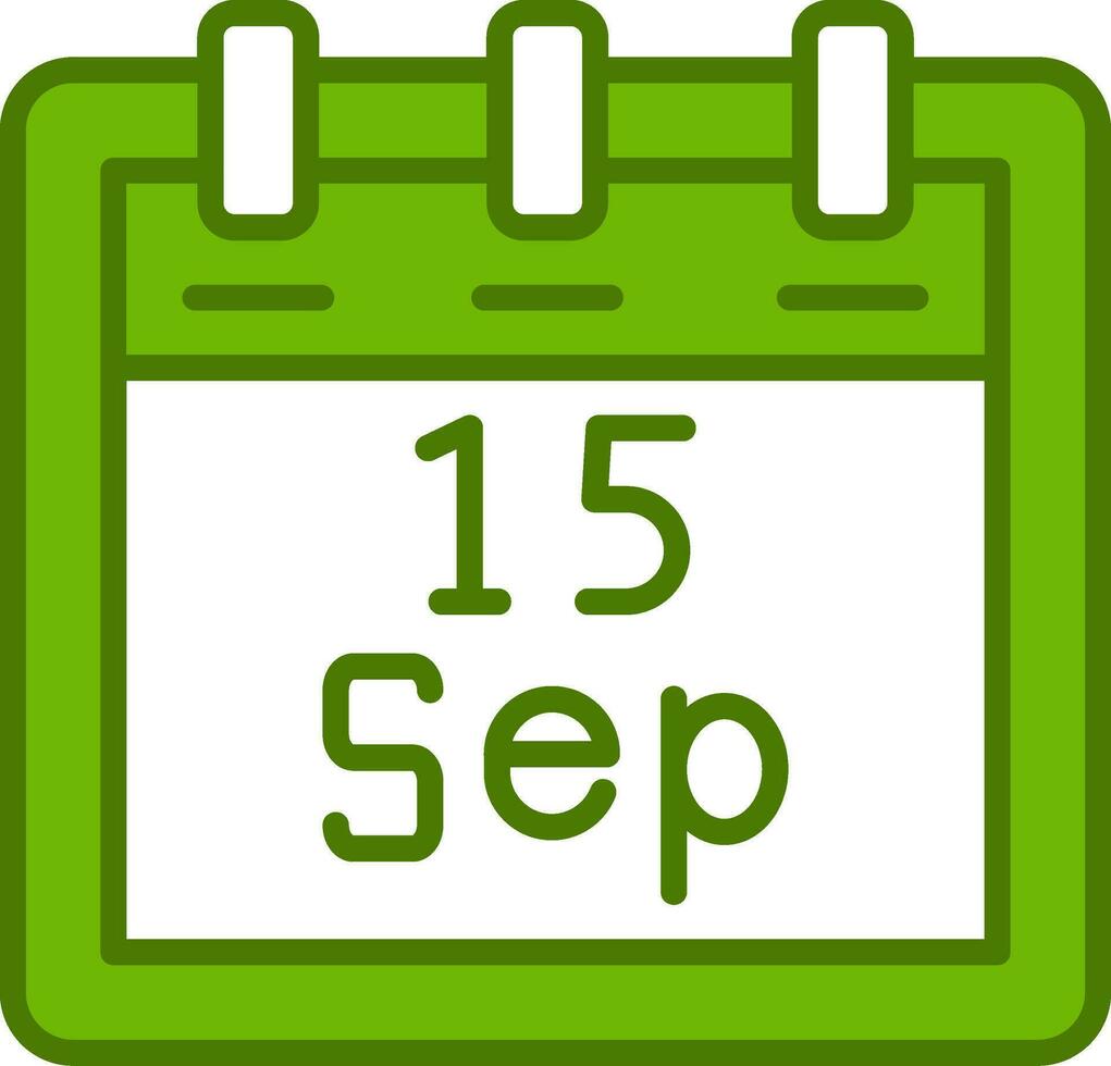 septiembre 15 vector icono