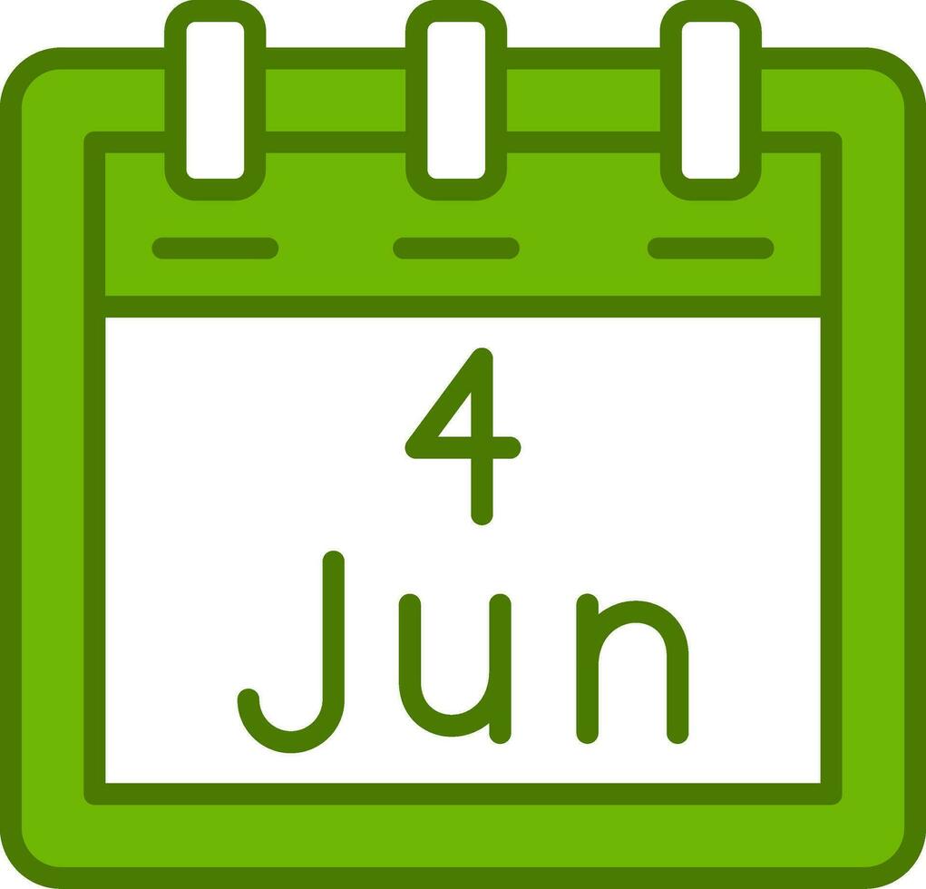 June 4 Vector Icon