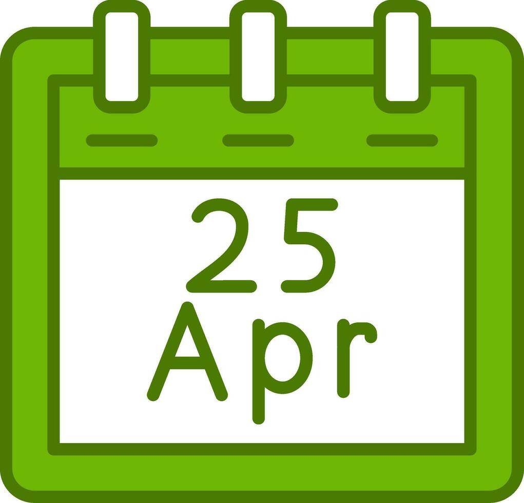 April 25 Vector Icon