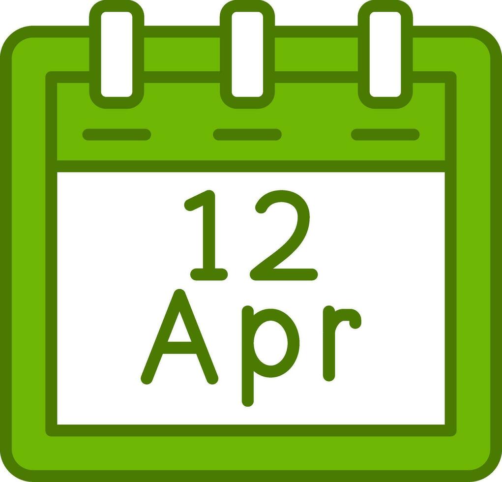 April 12 Vector Icon